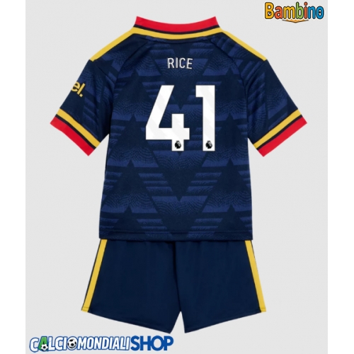 Maglie da calcio Arsenal Declan Rice #41 Seconda Maglia Bambino 2026-27 Manica Corta + Pantaloni corti)